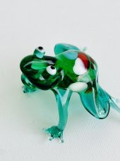 El Yapımı Murano Cam Kurbağa Biblo A07 thumbnail 5