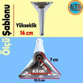 Mobilya Kanepe Sehpa TV Ünitesi Koltuk Ayağı 14 cm Krom Renk Baza Ayak thumbnail 3