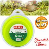 Rodex RDY535 Misina Motorlu Tırpan Yuvarlak Misina 3.5 mm 41 Metre Çim Ot Biçme Teli - 1