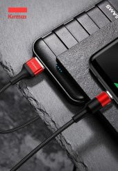 Usams 120Cm 2.0A Usb To Type-C Örgü Kaplama Şarj ve Data Kablosu - 2