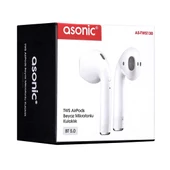 Asonic AS-TWS130 Beyaz Mobil Telefon Uyumlu Bluetooth Aipods Mikrofonlu Kulaklık - 35134 - 1