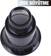Saatçi Tamirci Kuyumcu Büyüteç 20x Büyüteç Optik Cam Lens - 2