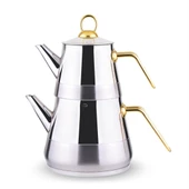 Lines Piramit Çaydanlık Orta Altın Kulp - Zücc64350 - 1