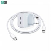 DVIP N45 35W Yeni Nesil Apple Uyumlu Çift PD Type-C Port Compact Çıkışlı Ev tipi Şarj Aleti Kablolu Set thumbnail 2