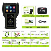Türkçe Motosiklet Arıza Tespit Cihazı Jdiag M100 Pro Full 23 Kablolu - 2