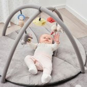 Oyuncaklı Bebek Oyun Halısı 90X49 cm MeridyenDukkan Gri Renk Aktivite-Bebek Jimnastiği Oyun Halısı - 3