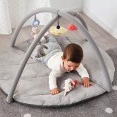 Oyuncaklı Bebek Oyun Halısı 90X49 cm MeridyenDukkan Gri Renk Aktivite-Bebek Jimnastiği Oyun Halısı - 4