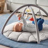 Oyuncaklı Bebek Oyun Halısı 90X49 cm MeridyenDukkan Gri Renk Aktivite-Bebek Jimnastiği Oyun Halısı - 6