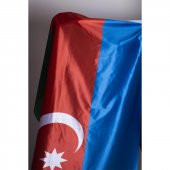 Azerbaycan Bayrağı Raşel Kumaş Dijital Baskı - 3