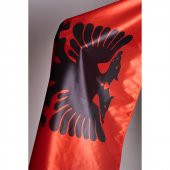 Arnavutluk Milli Gönder Bayrağı Raşel Kumaş Dijital Baskı - 3