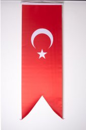 Türk Bayrağı Saten Kırlangıç - 1