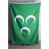 Üç Hilal Bayrağı Raşel Kumaş Dijital Baskı - 1