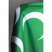Üç Hilal Bayrağı Raşel Kumaş Dijital Baskı - 3