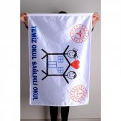 Temiz Okul Bayrağı Dijital Baskı 70x105 cm - 1