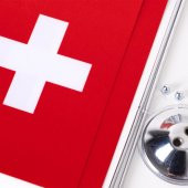 İsviçre 2li Masa Bayrağı Saten Kumaş Dijital Baskı 15x22,5 cm - 2