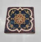 Şeker Portakalım Dekoratif Figürlü Doğal Taş Banyo Gider Kapağı Süsü Tekli 10X10 Cm - 1