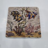 Şeker Portakalım Dekoratif Figürlü Doğal Taş Banyo Gider Kapağı Süsü Tekli 10X10 Cm - 1