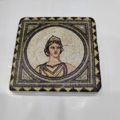 Şeker Portakalım Dekoratif Figürlü Doğal Taş Banyo Gider Kapağı Süsü Tekli 10X10 Cm - 1