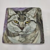 Şeker Portakalım Dekoratif Figürlü Doğal Taş Banyo Gider Kapağı Süsü Tekli 10X10 Cm - 1