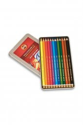 Koh-i Noor Polycolor Artist 12 Renk Metal Kutu Kuru Boya Kalemi thumbnail 1