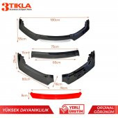 Fiat Grande Punto ABS Malzeme Süper Dayanıklılık 4 Parça Spor Tip Tampon Altı Lip - 2