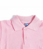 Pembe Kısa Kol Düz Yakalı 6-16 Yaş Çocuk Okul Lakos Tişört T-shirt - 80238-Pembe - 2