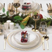 Schafer Adel Gold Yemek Takımı 56 Parça-Gold - 4