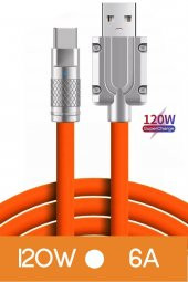 Type C 120w Watt 6 A Süper Hızlı Şarj Data Kablosu 1 Metre Type-C - 1