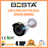 4 MP 6 ATOM LED IP POE BULLET GÜENLİK KAMERASI KD-1247 - 1