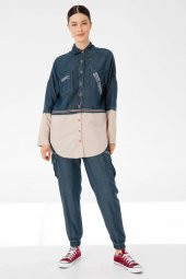 PANTOLON TUNİK TENCEL TAKIM - Tencel Haki Tint - 1