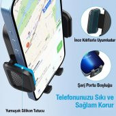 Coofbe Torpido Üzeri Araç İçi Telefon Tutucu Vakumlu Yeni Style Araç İçi Ters Teleskopic Telefon Tutucu - 4