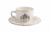 Porland Forest Tabaklı Kahve Fincanı 85Cc 04Lfh000459 - 1