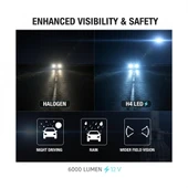 Space 12V H4 Buz Mavisi Led Far Ampulü (3000LM) thumbnail 3