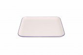 Porland Blue Stripe Düz Tabak 21x21 cm 04ALM006870 - 2