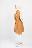 YAKA TAŞ DETAYLI TUNİK - Camel - 2