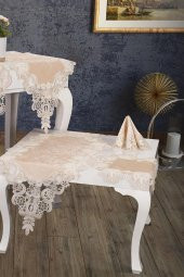 İpekçe Home Kadife Leylak 5 Parça Cappucıno Salon Takımı - 2