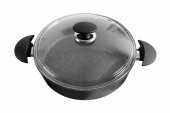 Porland Grena Siyah Basık Tencere28 cm 04STY002979 - 1