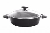 Porland Grena Siyah Basık Tencere28 cm 04STY002979 - 2