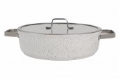Porland Bianco Kapaklı Basık Tencere 28 cm 04STY003253 - 1
