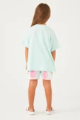 Roly Poly 3086 Garson Fruit Pattern Açık Yeşil Kız Çocuk Şort Takım - 10