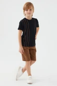 Arnetta 2509 Vertical Stripes Erkek Çocuk Bermuda Takım - 11