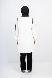 KAPİTONE DETAYLI YELEKLİ 3 LÜ TAKIM - Ekru - 3