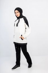 KAPİTONE DETAYLI YELEKLİ 3 LÜ TAKIM - Ekru - 4