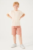 Arnetta 2509 Vertical Stripes Erkek Çocuk Bermuda Takım - 1