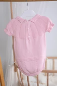 Saç Bantlı %100 Pamuk Kız Bebek Triko Zıbın 5514 - 8