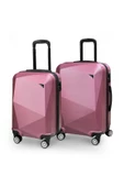 Polo&Sky Elmas Model Gül Kurusu Renk 2'li Valiz Seti Kabin+Orta - 1