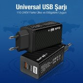 Ally Pd 65W Gan USB + Type-C Hızlı Şarj Başlığı Şarj Aleti ALL-35457 - 2
