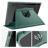 Gpack Samsung Galaxy Tab S7 Plus SM T970 Kılıf Termik Arkası Şeffaf Smart Kapaklı Kalem Bölmeli T1 - 4