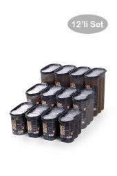 King Mop 12li Sızdırmaz Kapaklı Erzak Saklama Kabı Seti 4 x (1200 Ml, 1700 Ml, 2400 Ml) FÜKMMSK-01 - 1