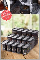 King Mop 15li Sızdırmaz Kapaklı Erzak Saklama Kabı Seti 5 x (1200 Ml, 1700 Ml, 2400 Ml) FÜKMMSK-01 - 1